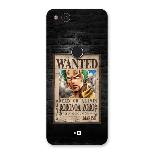 Zoro Wanted Back Case for Google Pixel 2