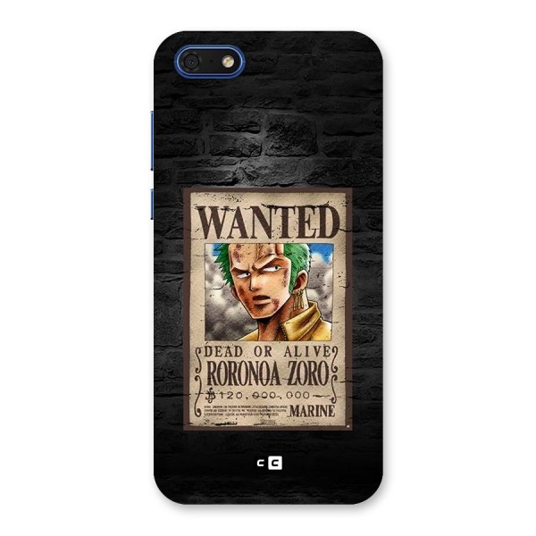 Zoro Wanted Back Case for Honor 7s