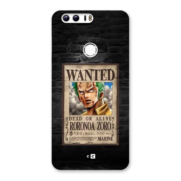 Zoro Wanted Back Case for Honor 8