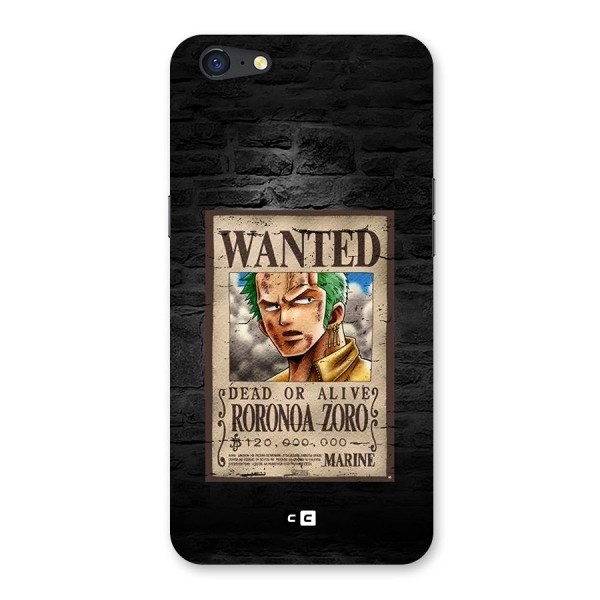 Zoro Wanted Back Case for Oppo A71