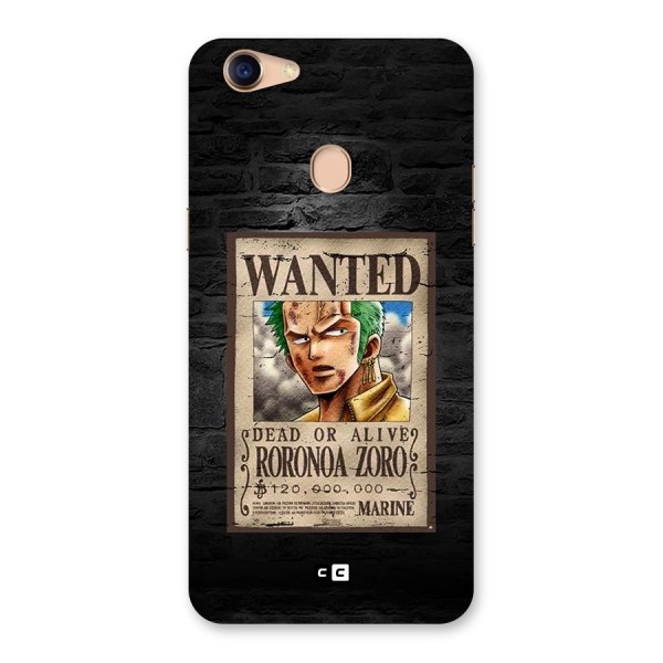 Zoro Wanted Back Case for Oppo F5