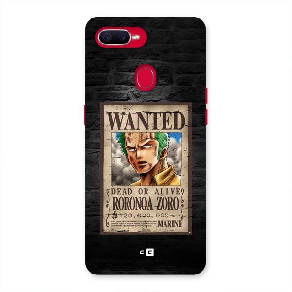 Zoro Wanted Back Case for Oppo F9 Pro