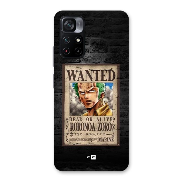 Zoro Wanted Back Case for Poco M4 Pro 5G