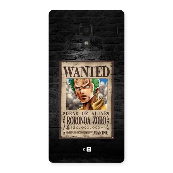 Zoro Wanted Back Case for Redmi 1s