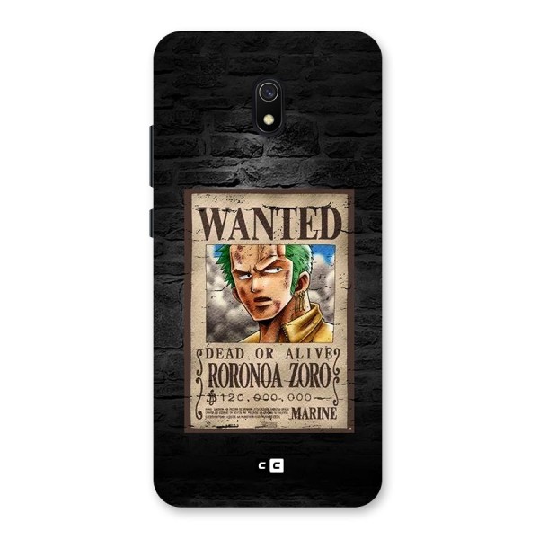 Zoro Wanted Back Case for Redmi 8A