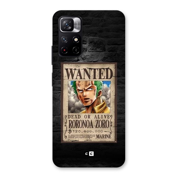 Zoro Wanted Back Case for Redmi Note 11T 5G