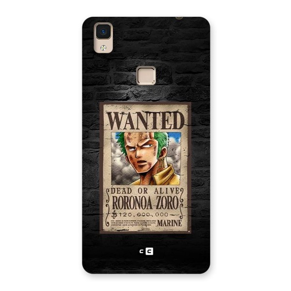Zoro Wanted Back Case for V3 Max