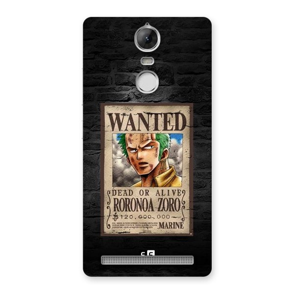Zoro Wanted Back Case for Vibe K5 Note
