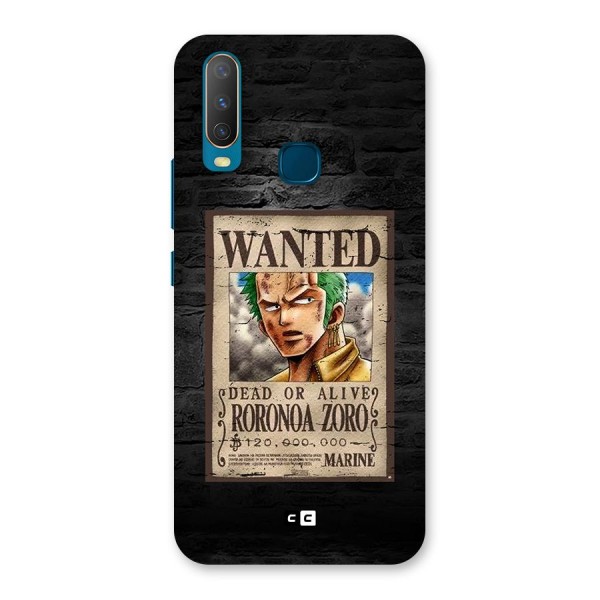 Zoro Wanted Back Case for Vivo Y11