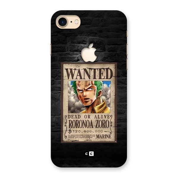 Zoro Wanted Back Case for iPhone 7 Apple Cut