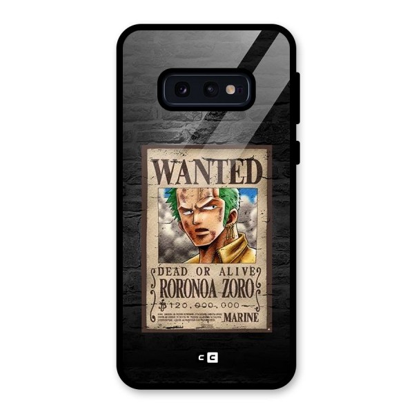 Zoro Wanted Glass Back Case for Galaxy S10e