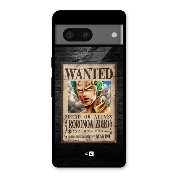 Zoro Wanted Glass Back Case for Google Pixel 7