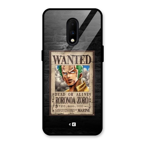 Zoro Wanted Glass Back Case for OnePlus 7