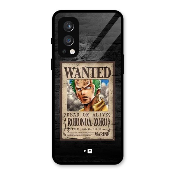 Zoro Wanted Glass Back Case for OnePlus Nord 2 5G