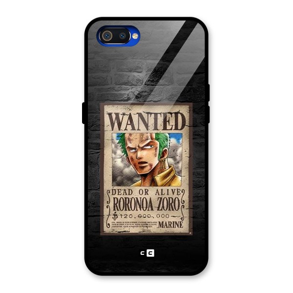 Zoro Wanted Glass Back Case for Realme C2