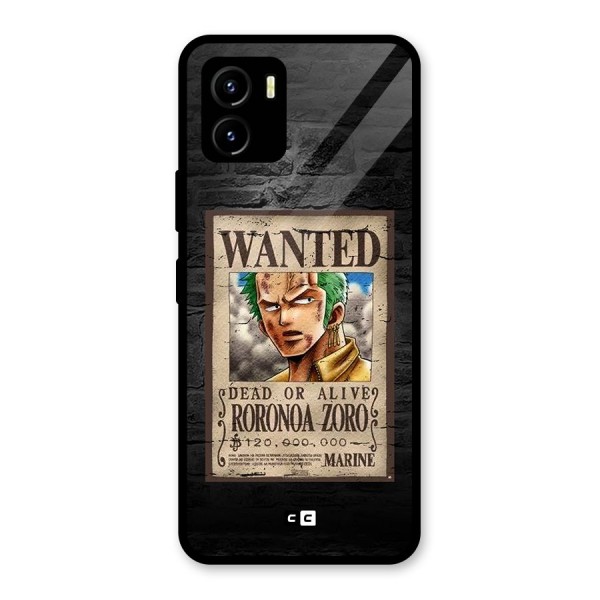 Zoro Wanted Glass Back Case for Vivo Y15s