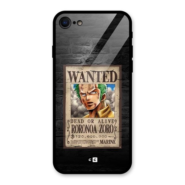 Zoro Wanted Glass Back Case for iPhone 7