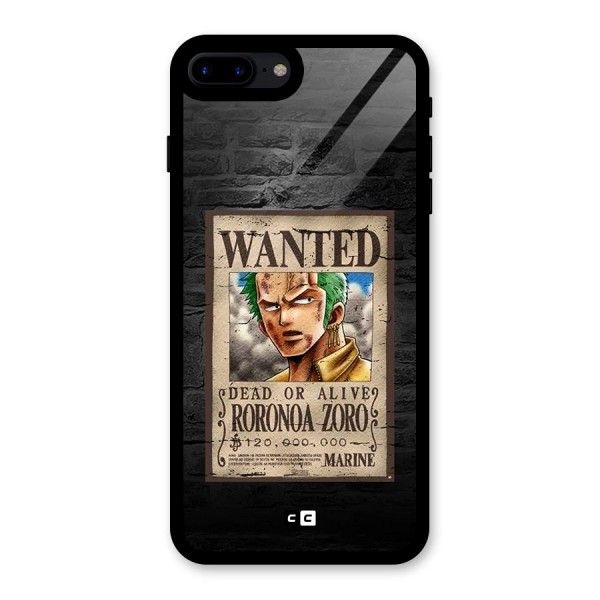 Zoro Wanted Glass Back Case for iPhone 7 Plus