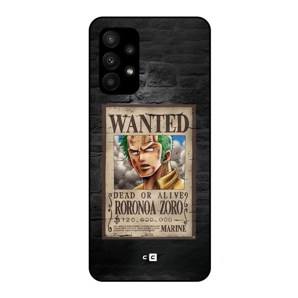 Zoro Wanted Metal Back Case for Galaxy A23