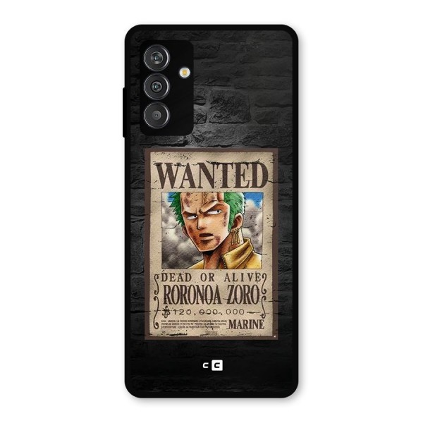 Zoro Wanted Metal Back Case for Galaxy M13