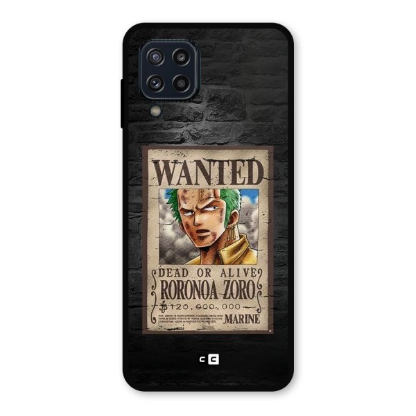 Zoro Wanted Metal Back Case for Galaxy M32