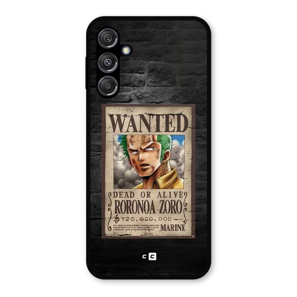 Zoro Wanted Metal Back Case for Galaxy M34 5G