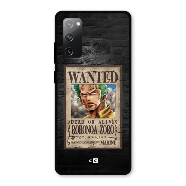 Zoro Wanted Metal Back Case for Galaxy S20 FE 5G