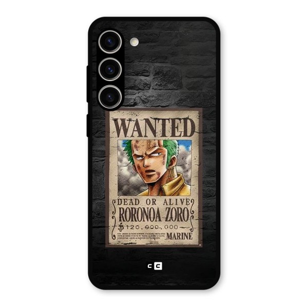 Zoro Wanted Metal Back Case for Galaxy S23 Plus