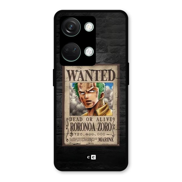 Zoro Wanted Metal Back Case for OnePlus Nord 3
