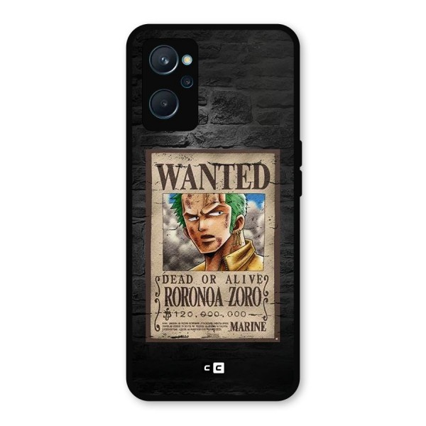 Zoro Wanted Metal Back Case for Realme 9i
