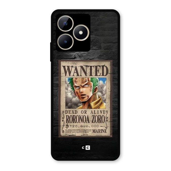 Zoro Wanted Metal Back Case for Realme C53