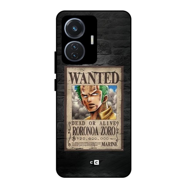 Zoro Wanted Metal Back Case for Vivo T1 44W