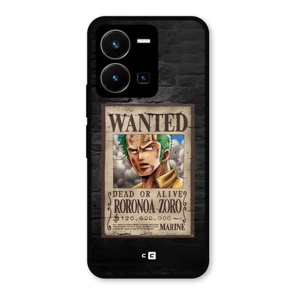 Zoro Wanted Metal Back Case for Vivo Y35