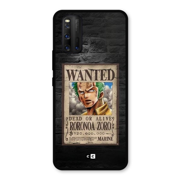 Zoro Wanted Metal Back Case for iQOO 3