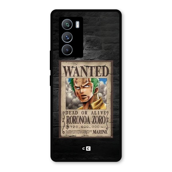 Zoro Wanted Metal Back Case for iQOO 9 SE
