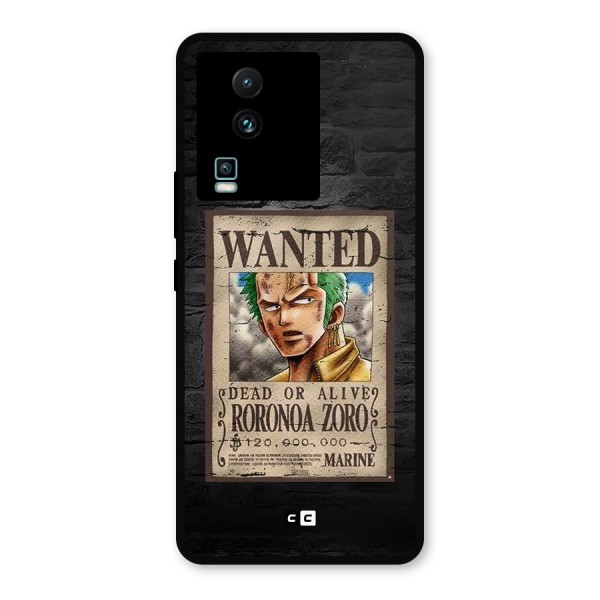 Zoro Wanted Metal Back Case for iQOO Neo 7