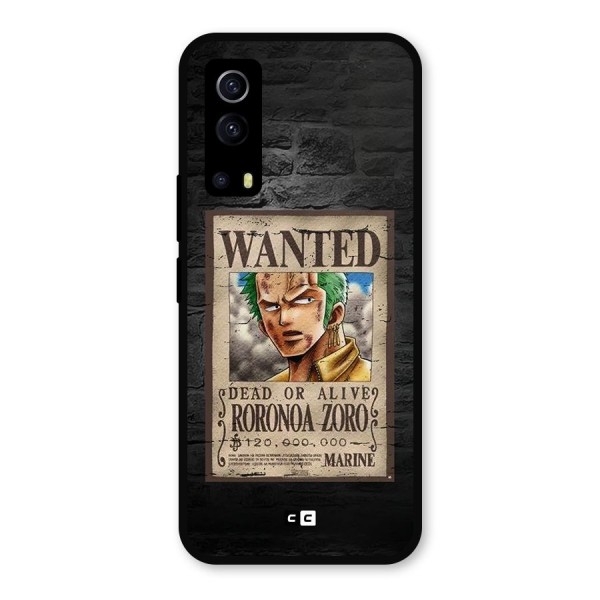Zoro Wanted Metal Back Case for iQOO Z3