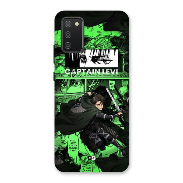 captain Levi Stance Back Case for Galaxy M02s