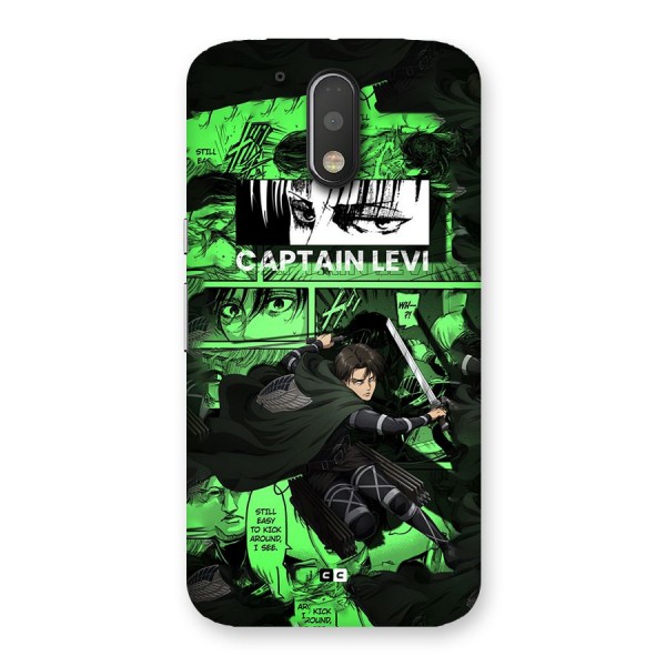 captain Levi Stance Back Case for Moto G4 Plus