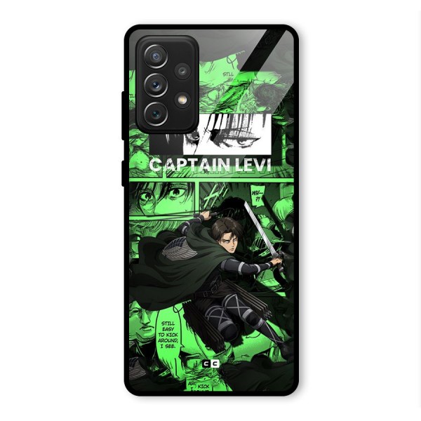 captain Levi Stance Glass Back Case for Galaxy A72