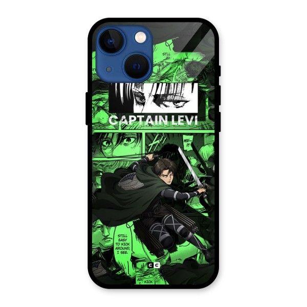 captain Levi Stance Glass Back Case for iPhone 13 Mini