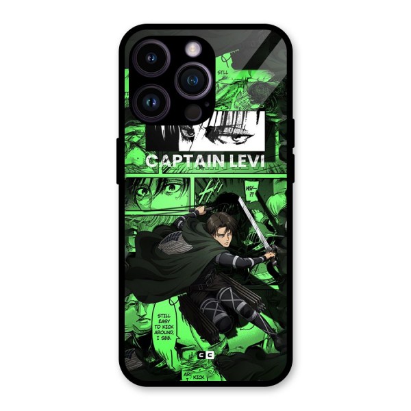 captain Levi Stance Glass Back Case for iPhone 14 Pro Max