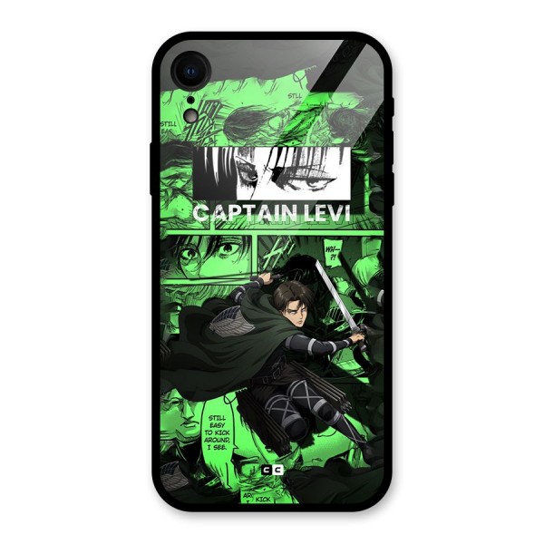 captain Levi Stance Glass Back Case for iPhone XR