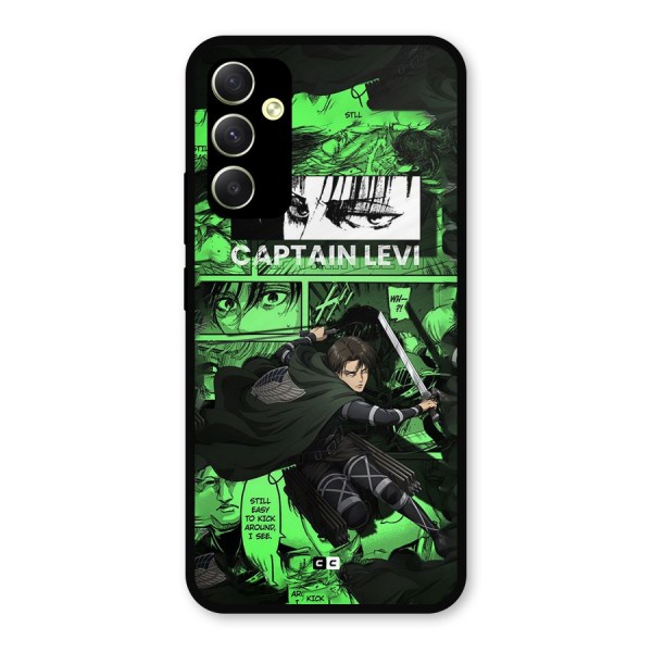 captain Levi Stance Metal Back Case for Galaxy A34