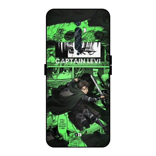 captain Levi Stance Metal Back Case for Oppo Reno2 F