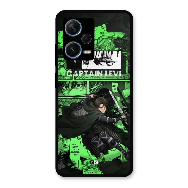 captain Levi Stance Metal Back Case for Redmi Note 12 Pro Plus 5G