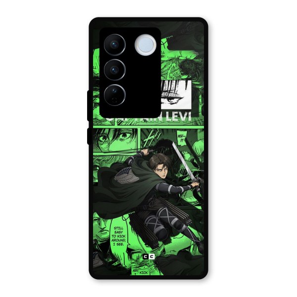 captain Levi Stance Metal Back Case for Vivo V27