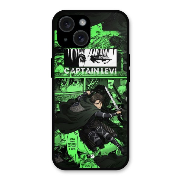 captain Levi Stance Metal Back Case for iPhone 15