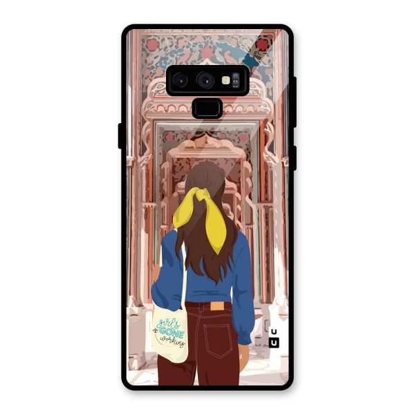 wonderful Girl Glass Back Case for Galaxy Note 9