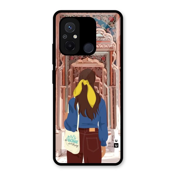 wonderful Girl Glass Back Case for Redmi 12C
